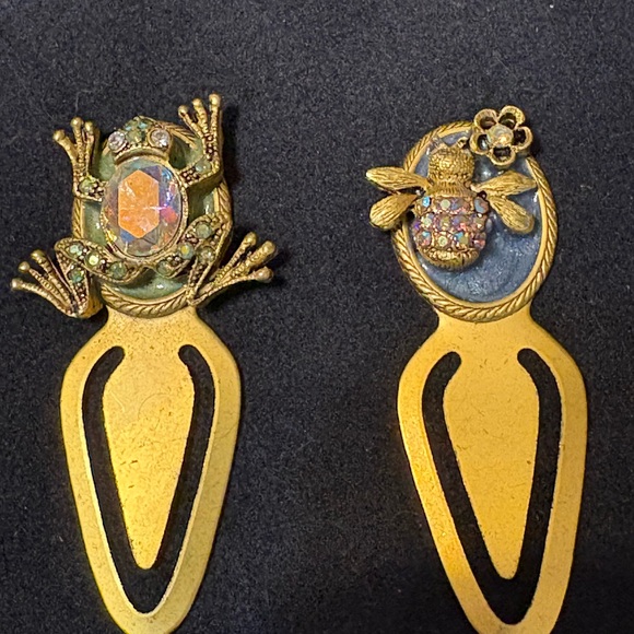 Other - Gold Frog and Bee Bookmarks